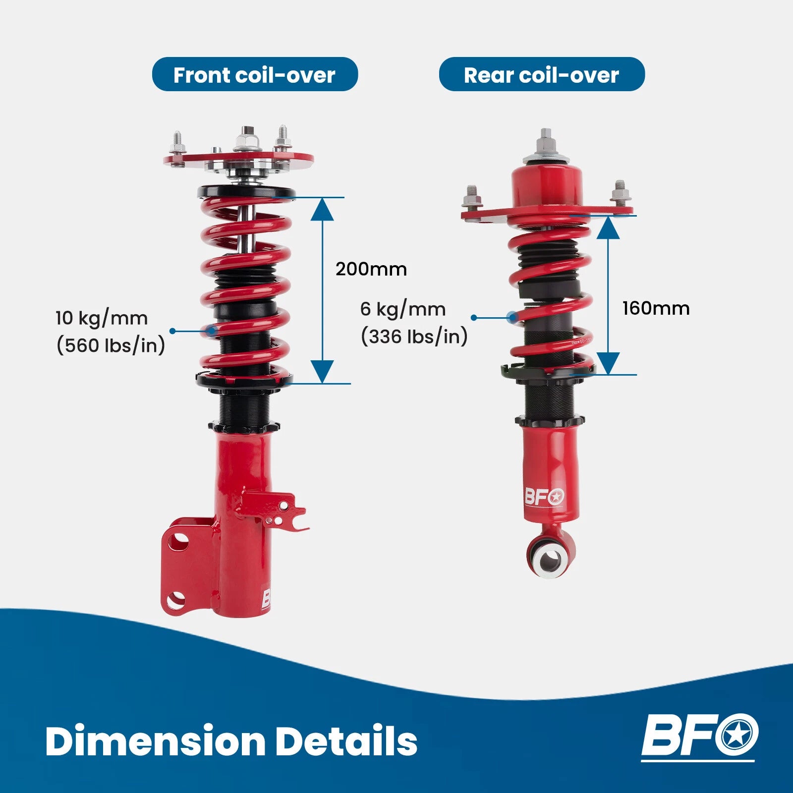 BFO Coilovers Suspension Kit for Toyota Corolla (2009–2018)