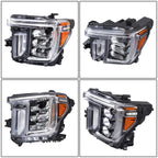 Pair Projector Headlights for GMC Sierra 2500 3500HD (2020–2023) Black