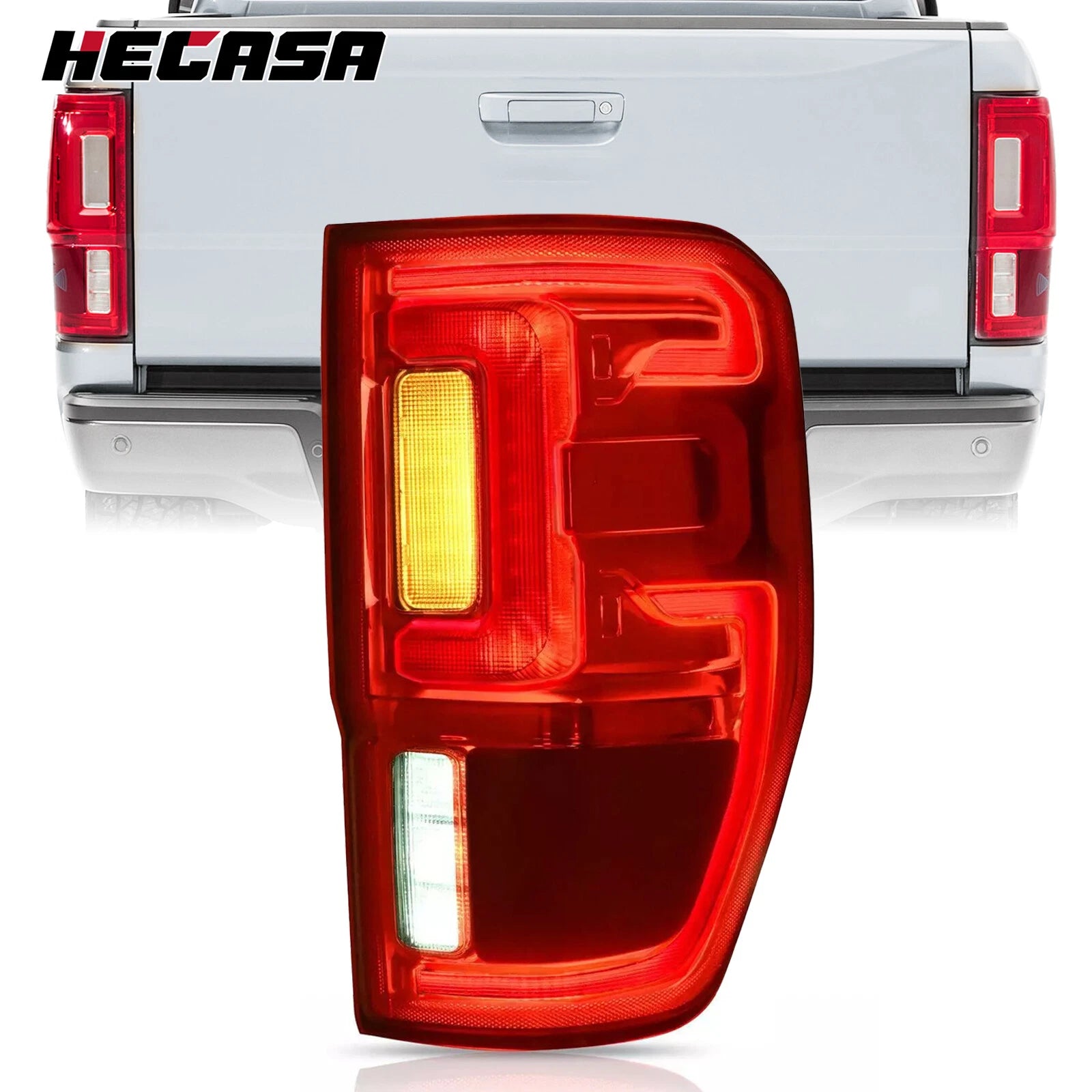 Right LED Red Lens Tail Light Brake Lamp for Ford Ranger (2019–2023)