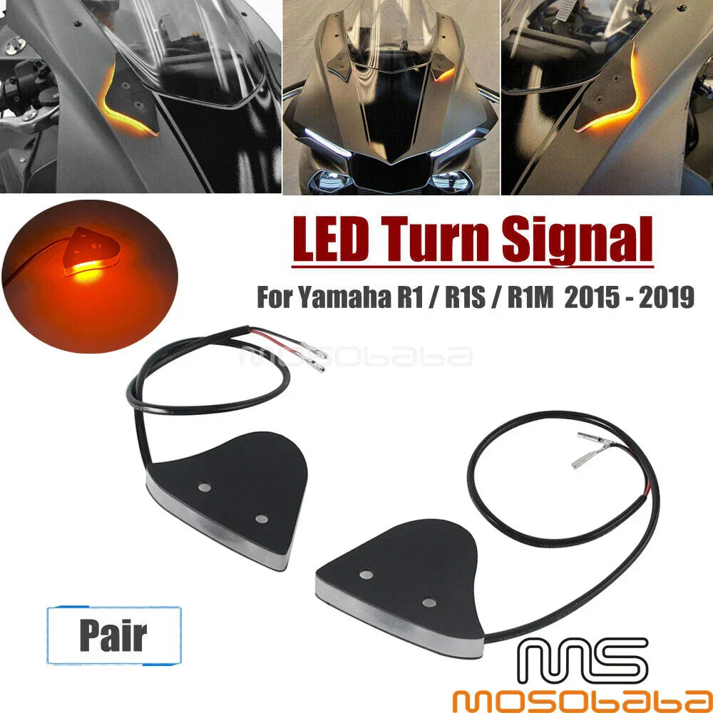 LED Turn Signal Block Offs for Yamaha R1 R1S R1M (2015-2019)