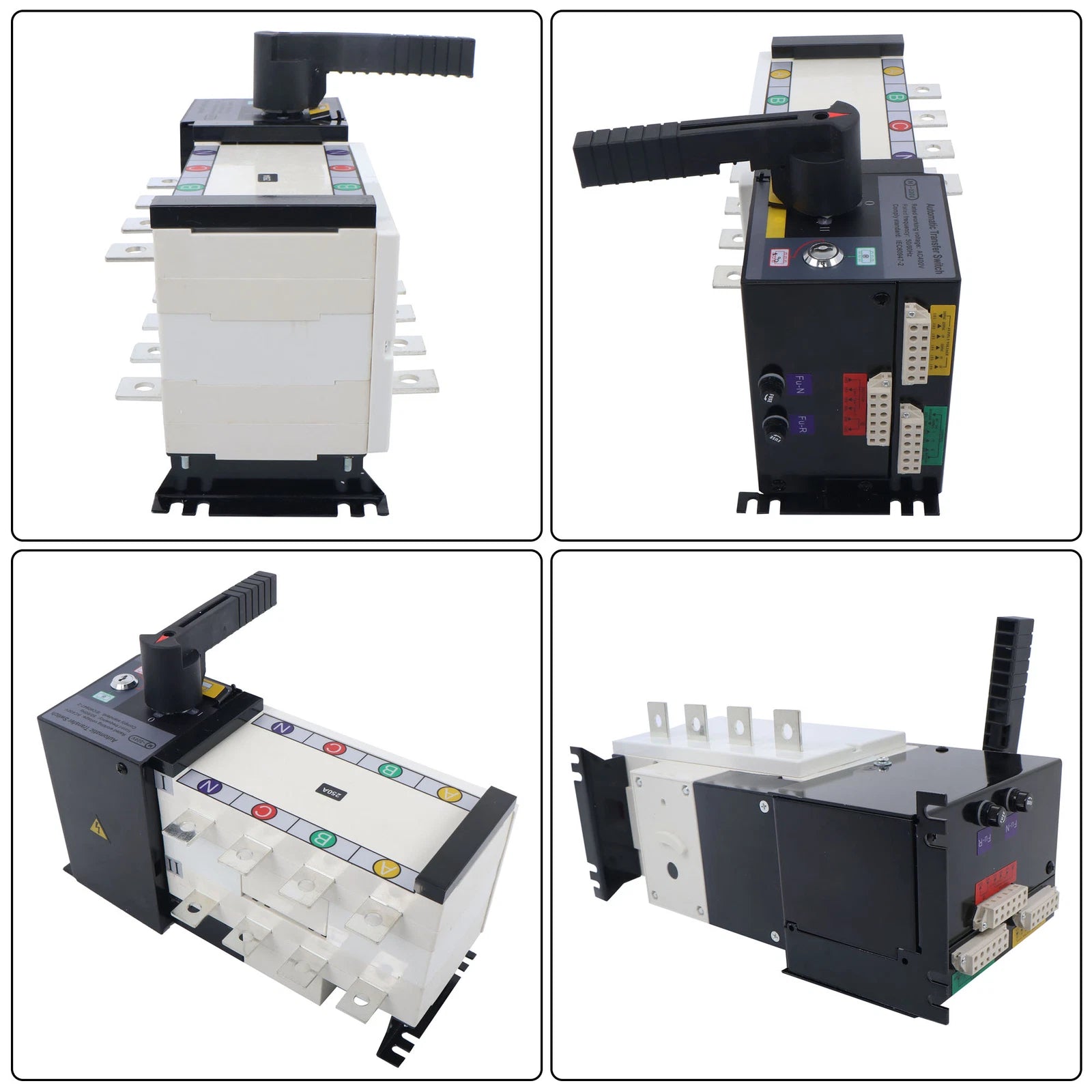 250A Automatic Transfer Switch for Industrial Applications (110V-220V)