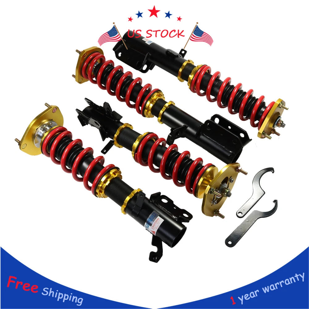 Set of 4 Adjustable Coilover Struts for Toyota Corolla (1988–1999)