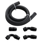 16AN Rubber Nylon Braided Fuel Hose 90° for