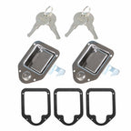 Stainless Door Lock Latch for Trailer Toolbox RV (4-3/8" x 3-1/4")