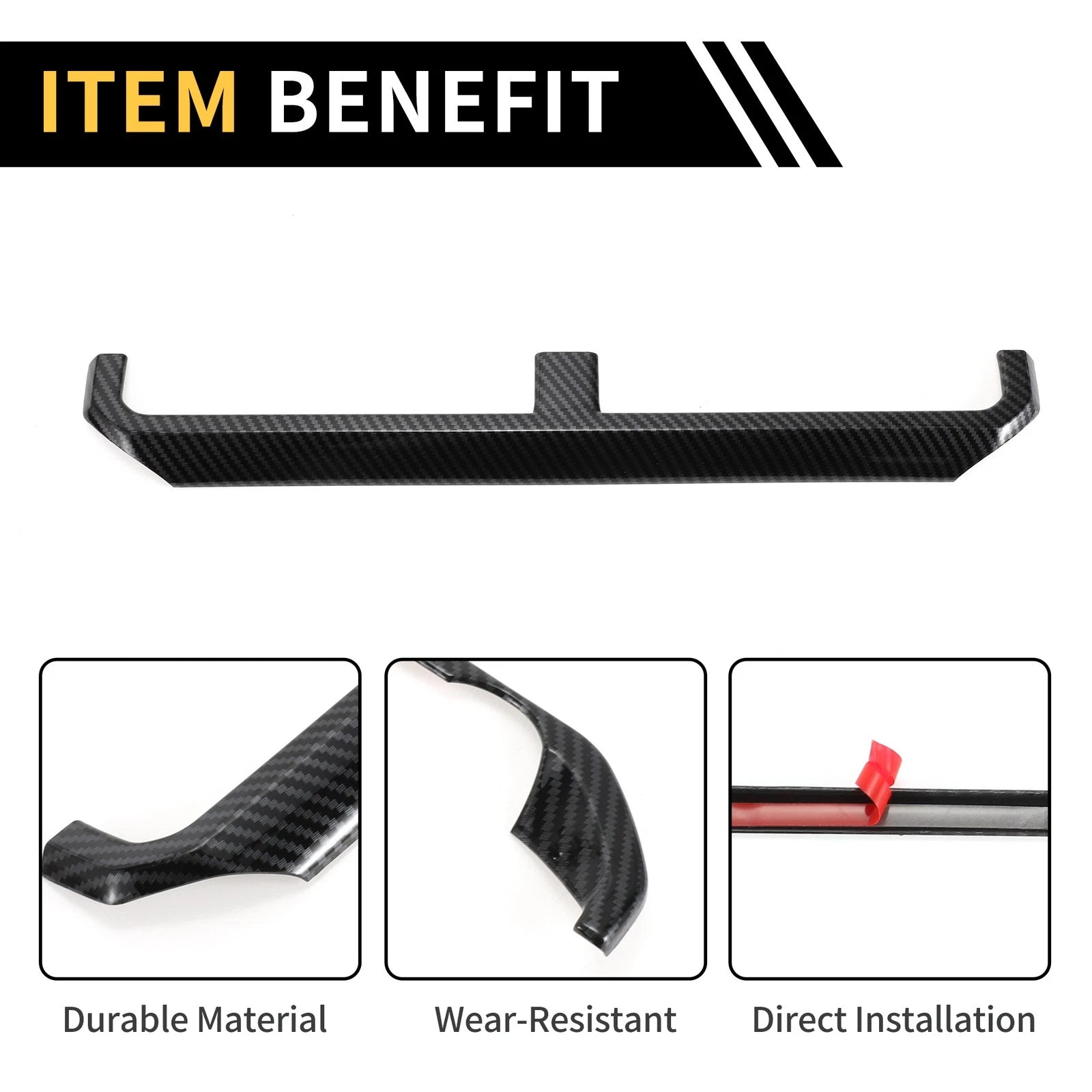 Central Control Panel Trim Cover for Chevy Colorado (2023–2024) Carbon Fiber