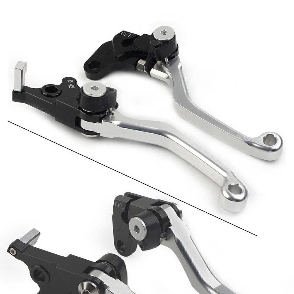 Silver CNC Pivot Clutch Brake Levers for Suzuki DRZ400S/SM/E (2000–2022)