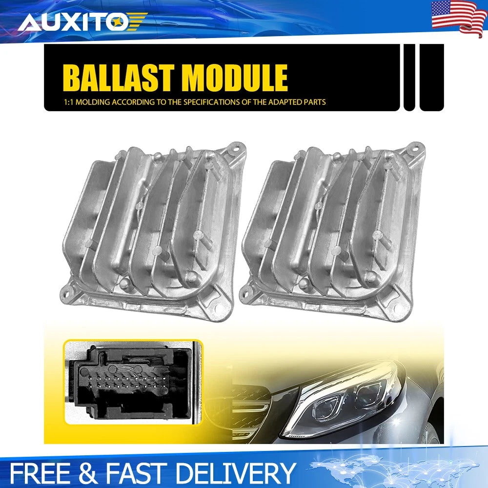 Pair LED Headlight Ballast Module for Mercedes-Benz C400 (2015–2017) A2228700789