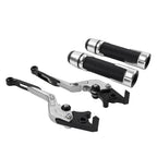 Silver Extendable Brake Clutch Lever Grip Set for BMW S1000XR (2015-2021)