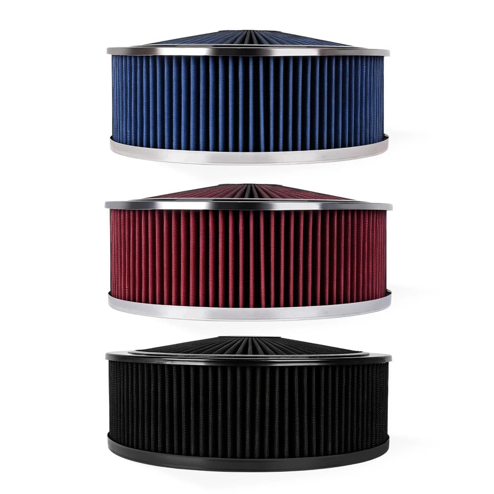 14" Round Deep Dish Air Cleaner Kit for Universal Vehicles