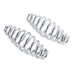 Pair Chrome 5" Barrel Solo Seat Springs for Harley Bobber, Honda, Yamaha, Suzuki
