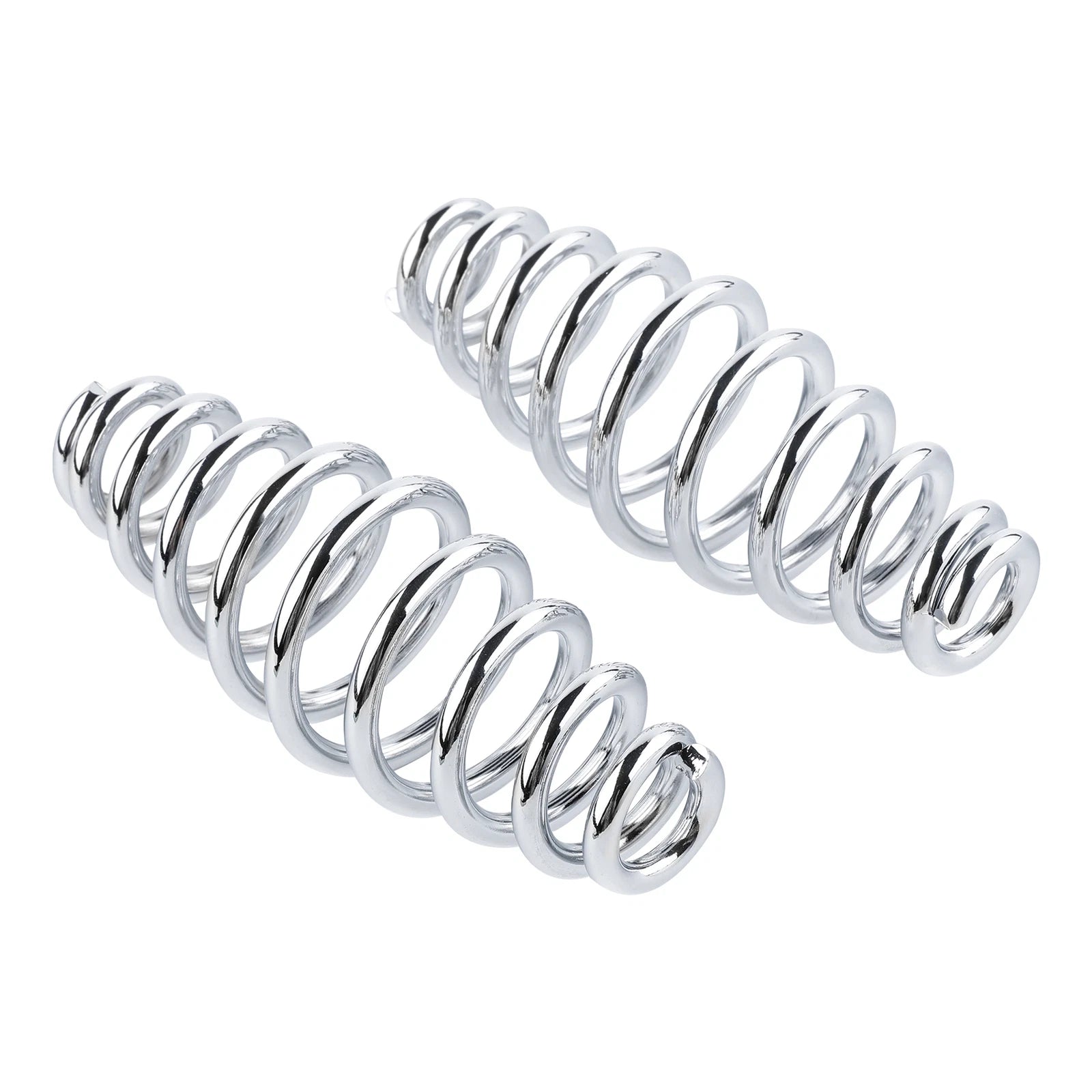 Pair Chrome 5" Barrel Solo Seat Springs for Harley Bobber, Honda, Yamaha, Suzuki