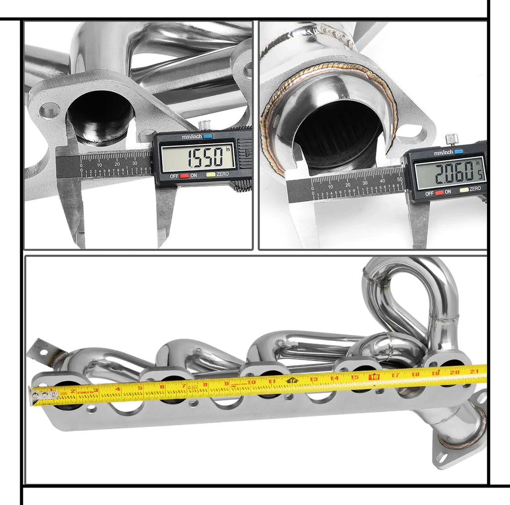 Stainless Steel Exhaust Headers for Dodge Ram 2500 3500 8.0L V10 (1996–2002)
