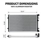 Aluminum Radiator for VW Cabrio Golf Jetta (1999–2005)