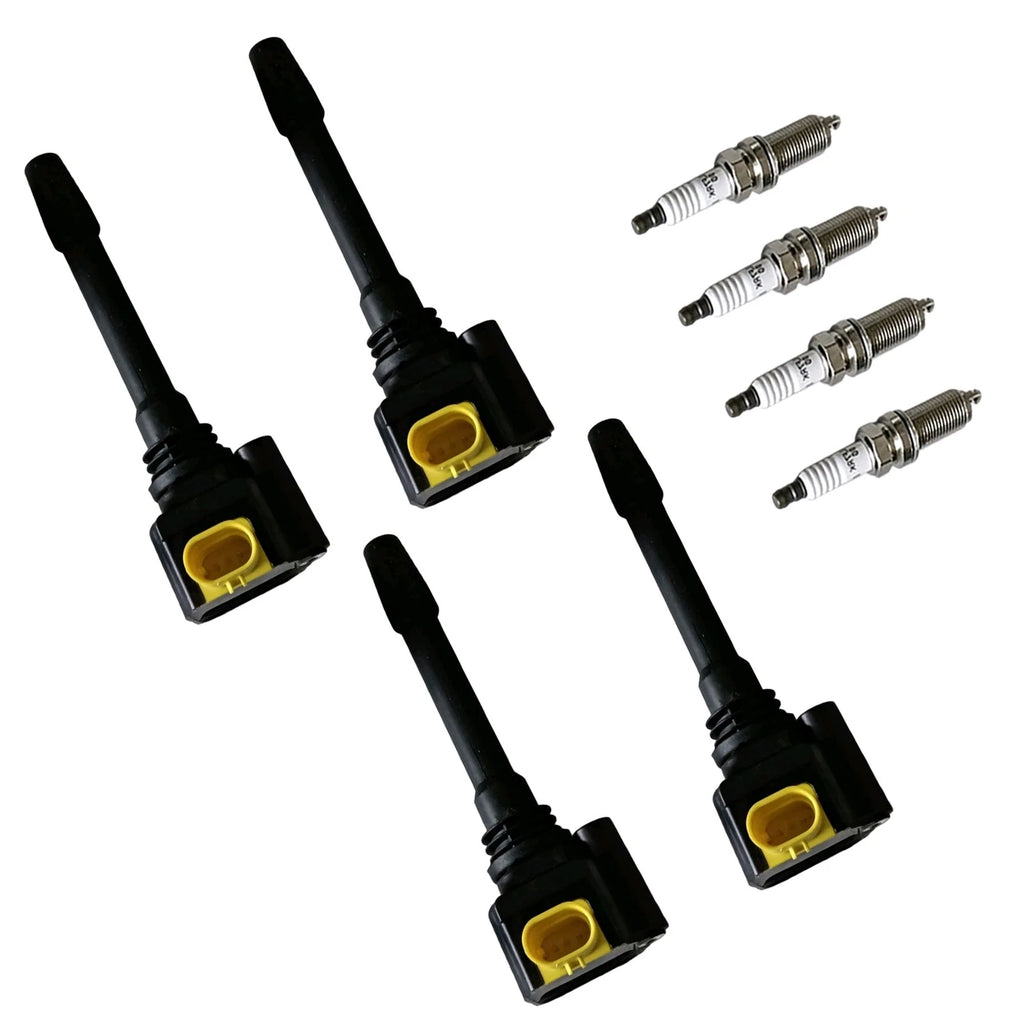 Set of 4 Ignition Coils & Spark Plugs for Fiat 124 Spider (2017–2020)