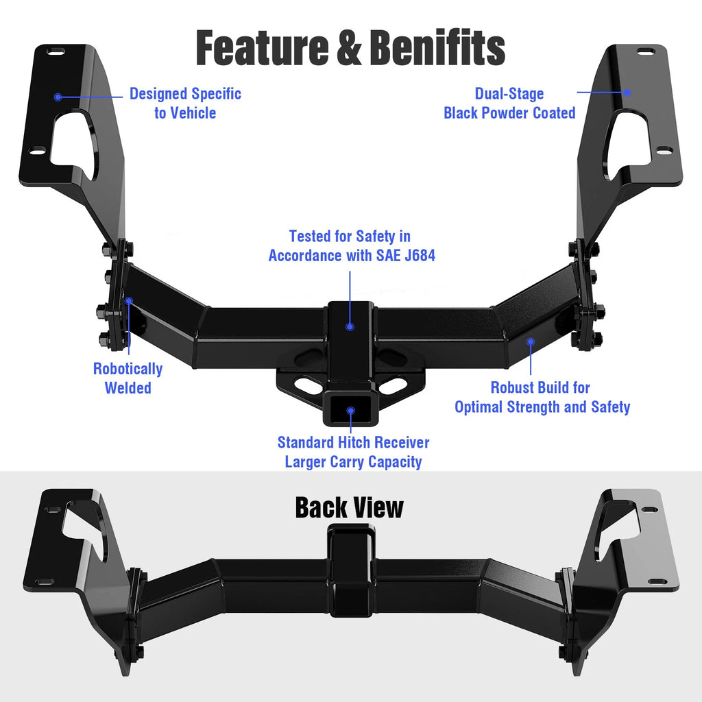 2 Inch Receiver Trailer Towing Hitch for Subaru Outback (2014-2019)