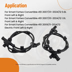 ABS Wheel Speed Sensor Front Pair for Smart Fortwo Coupe (2007–2024) 4515400217