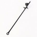4 x 30" Long Heavy Duty Black Ground Anchor Hook Solid Steel Shaft