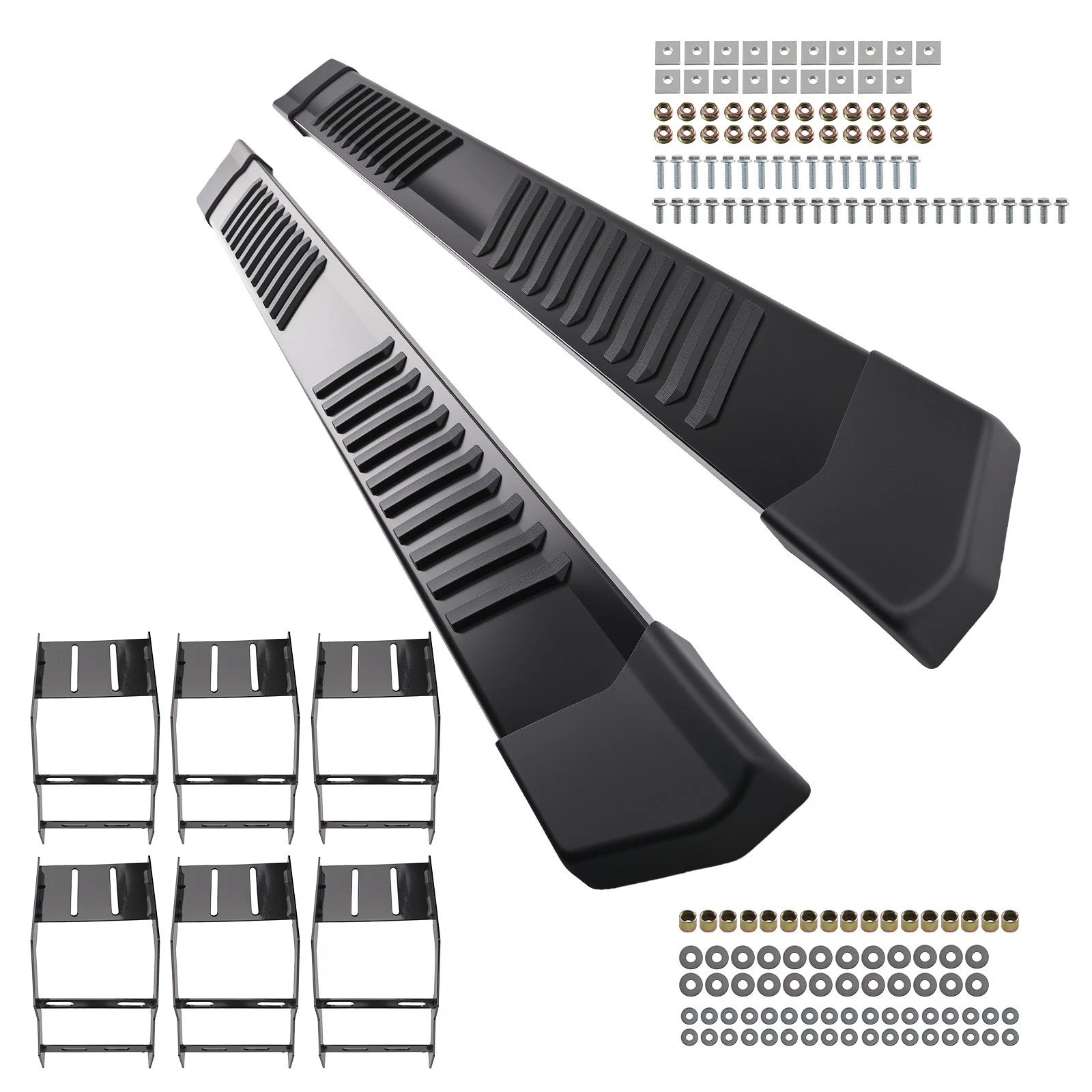 6" Side Steps Steel for Ford F350 F-250 Super Duty (2017–2026) Black
