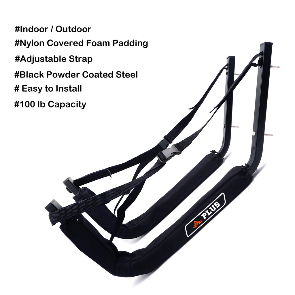 Heavy-Duty Wall Mount Kayak Paddle Surfboard Storage Rack (Indoor/Outdoor)