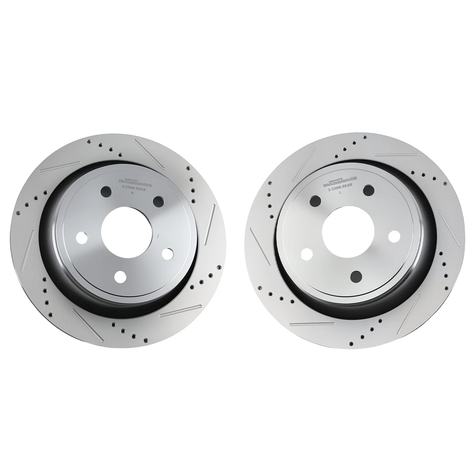 Drilled & Slotted Rear Brake Rotors Kit for Chrysler Aspen (2007–2009)