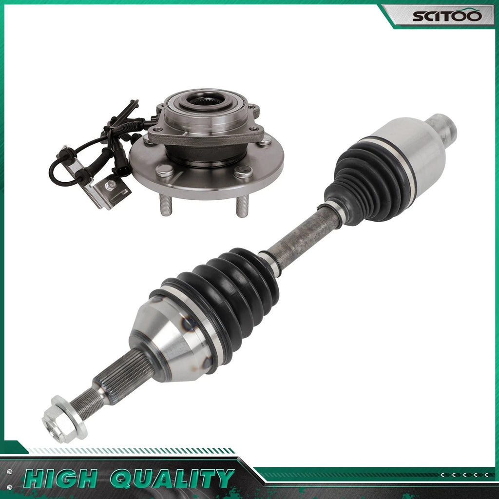 Front Right CV Axle Shaft + Wheel Hub Bearing for Dodge Grand Caravan (2008–2020)