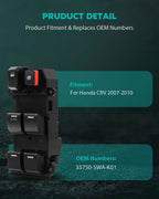 Power Window Switch for Honda CR-V (2010–2011) 35750SWAK01