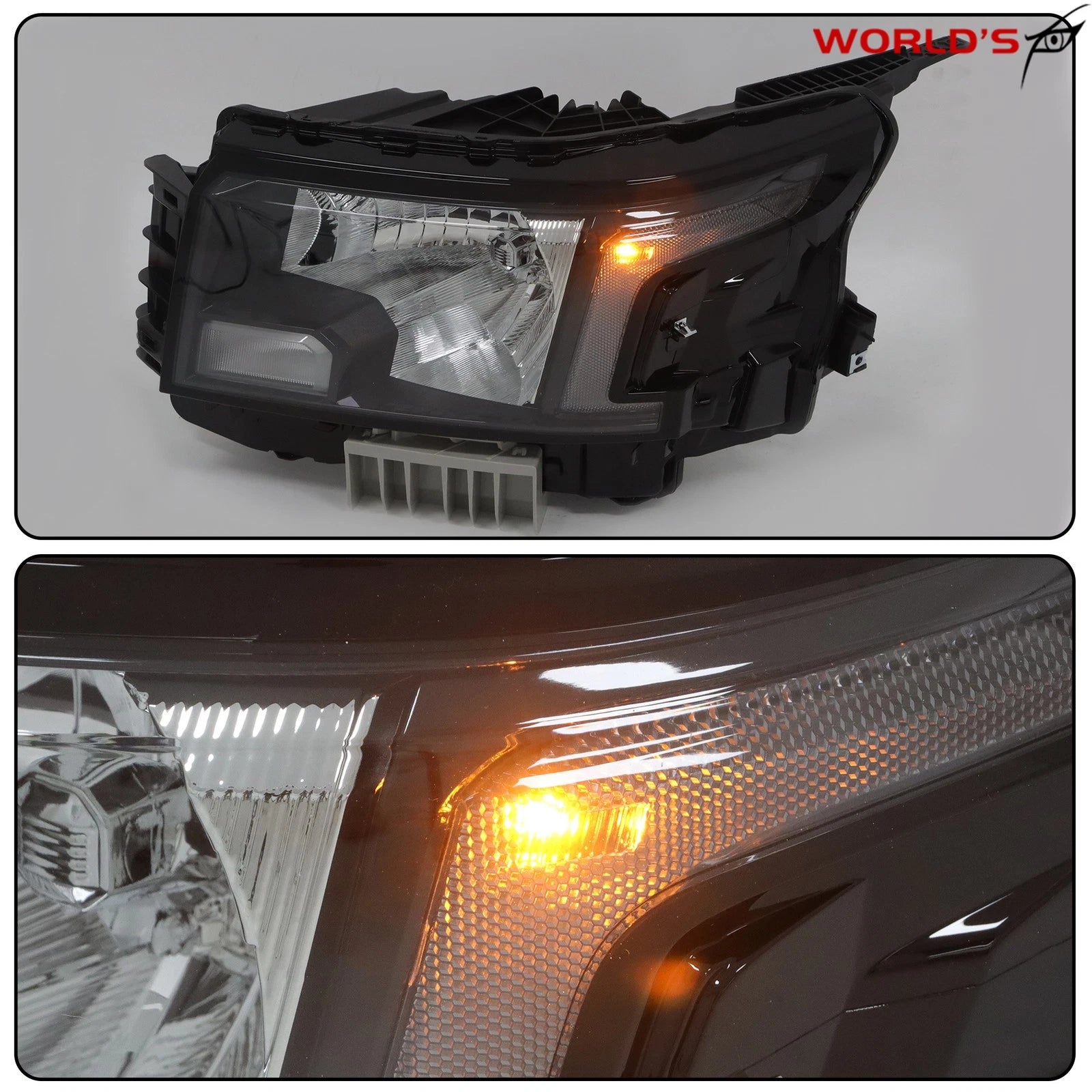 Left Side Black Halogen Headlight for Nissan Frontier (2022–2023)