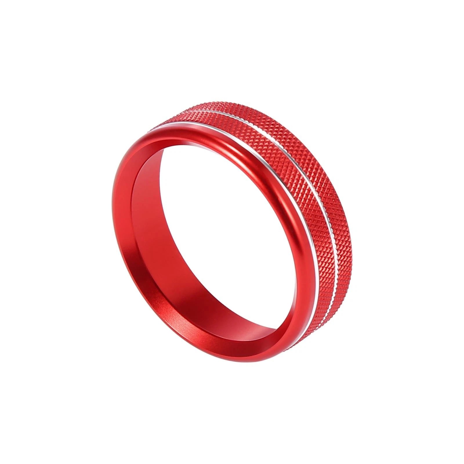 Set of 4 Air Conditioner Knob Ring Covers for Ford F150 XLT (2015–2019) Red