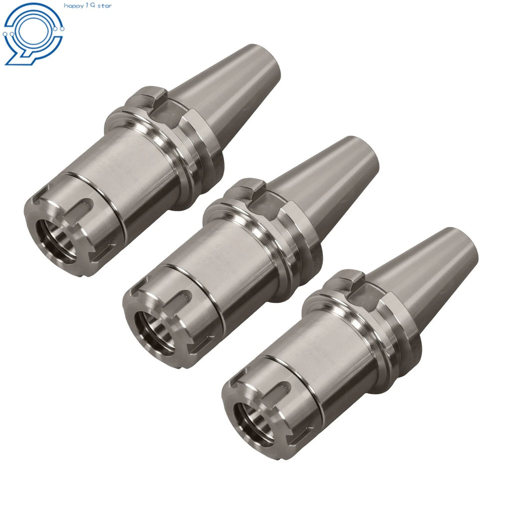 Set of 3 Collet Chucks for CNC Milling Machine (4 Inch Gauge Length)