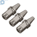 Set of 3 Collet Chucks for CNC Milling Machine (4 Inch Gauge Length)