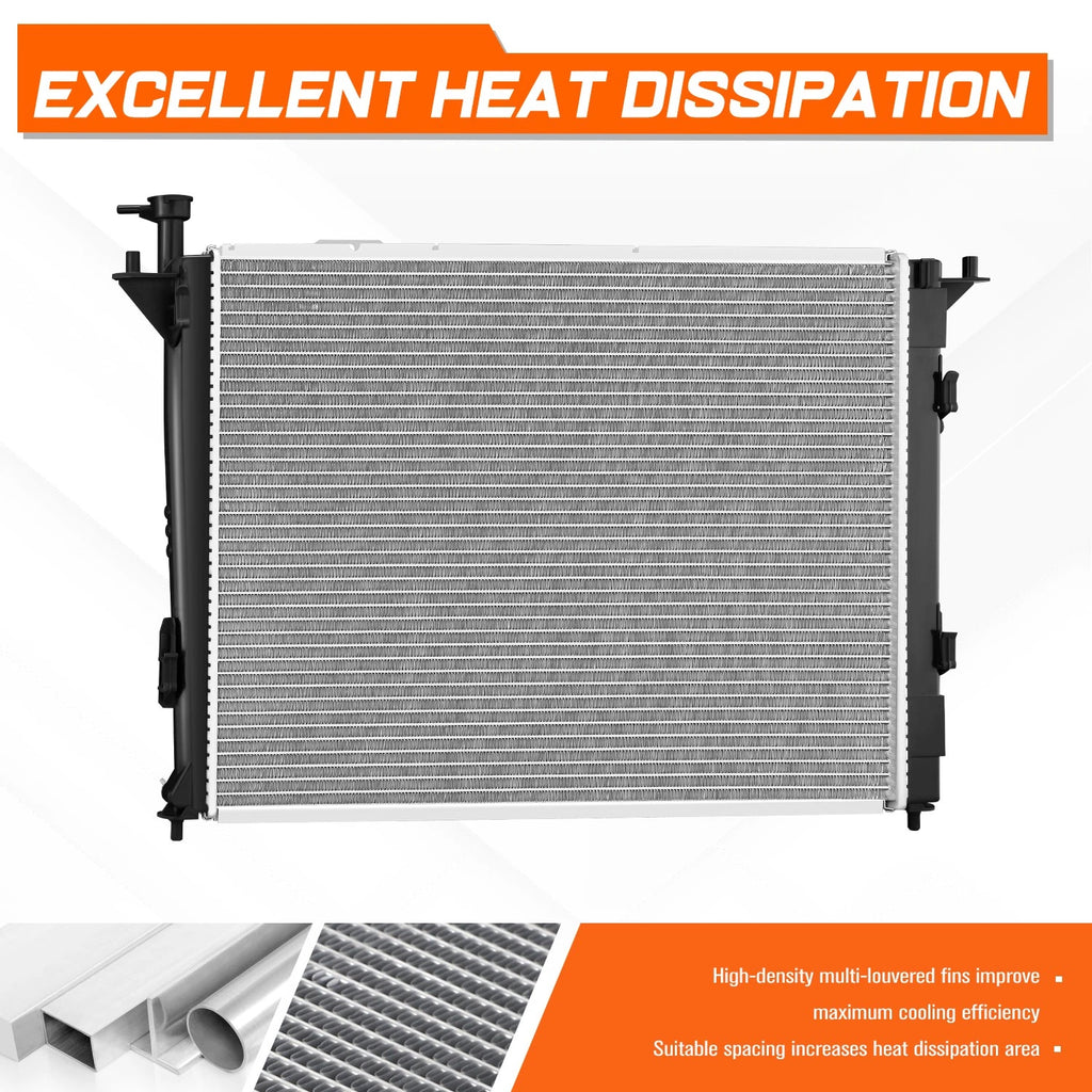 Aluminum Radiator for Santa Fe XL (2010–2019) & Sorento (2011–2015) DPI-13382
