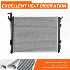 Aluminum Radiator for Santa Fe XL (2010–2019) & Sorento (2011–2015) DPI-13382