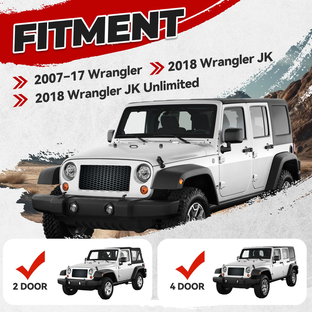 Roof Rack Luggage Carrier Basket for Jeep Wrangler JK (2007–2018) + 2 Side Ladders