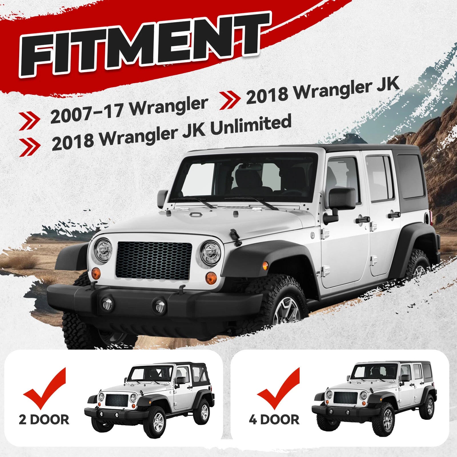 Roof Rack Luggage Carrier Basket for Jeep Wrangler JK (2007–2018) + 2 Side Ladders