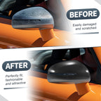 Pair Rearview Mirror Cover Cap Black Carbon Fiber for Audi TT TTS TTRS MK2 R8 (2006–2015)