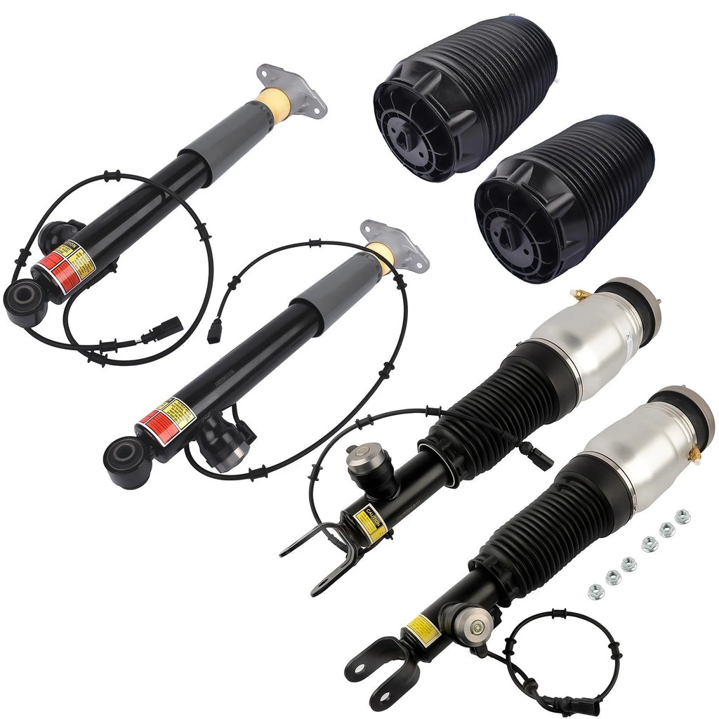 Set of 4 Shock Absorber Struts + 2 Air Spring Bags for Hyundai Equus (2011–2016)