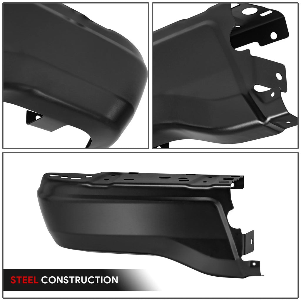 Set of 2 Black Left Rear Bumper End Caps for Ford Ranger (2019–2023)