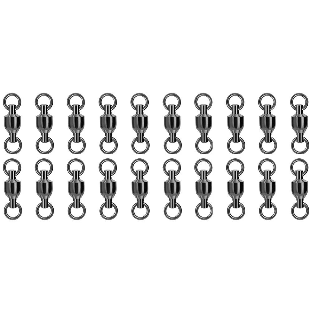 20 Pack Split Rings for Sea Fishing - Stainless Steel Bearings