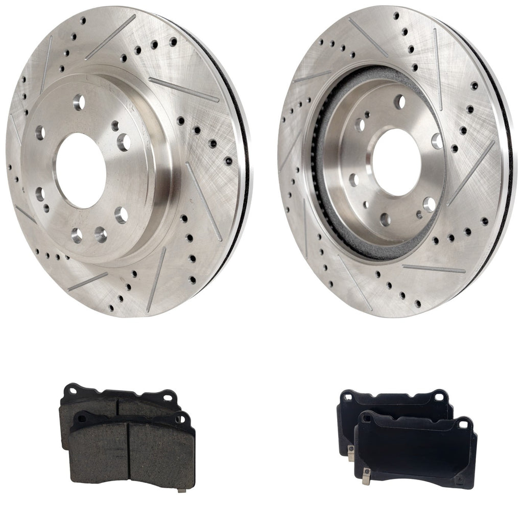 Brake Disc Rotors and Pads Kit for Cadillac XTS (2013–2019)