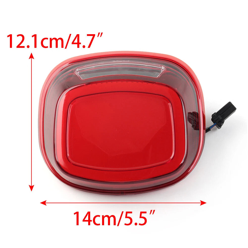 LED Rear Brake Tail Light Smoke Lens for Harley Touring Softail Dyna Sportster (2014–2023)