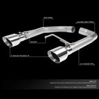 Stainless Axle Cat Back Exhaust Pipes for Ford Mustang 5.0L (2015–2020)