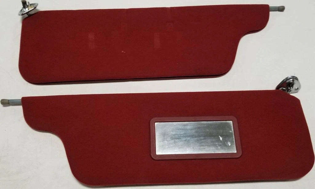 Sun Visor Set for Lincoln Town Car (1989) - Red Cloth OEM