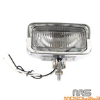 Chrome Square Headlight Assembly for Harley Chopper Cafe Racer Custom