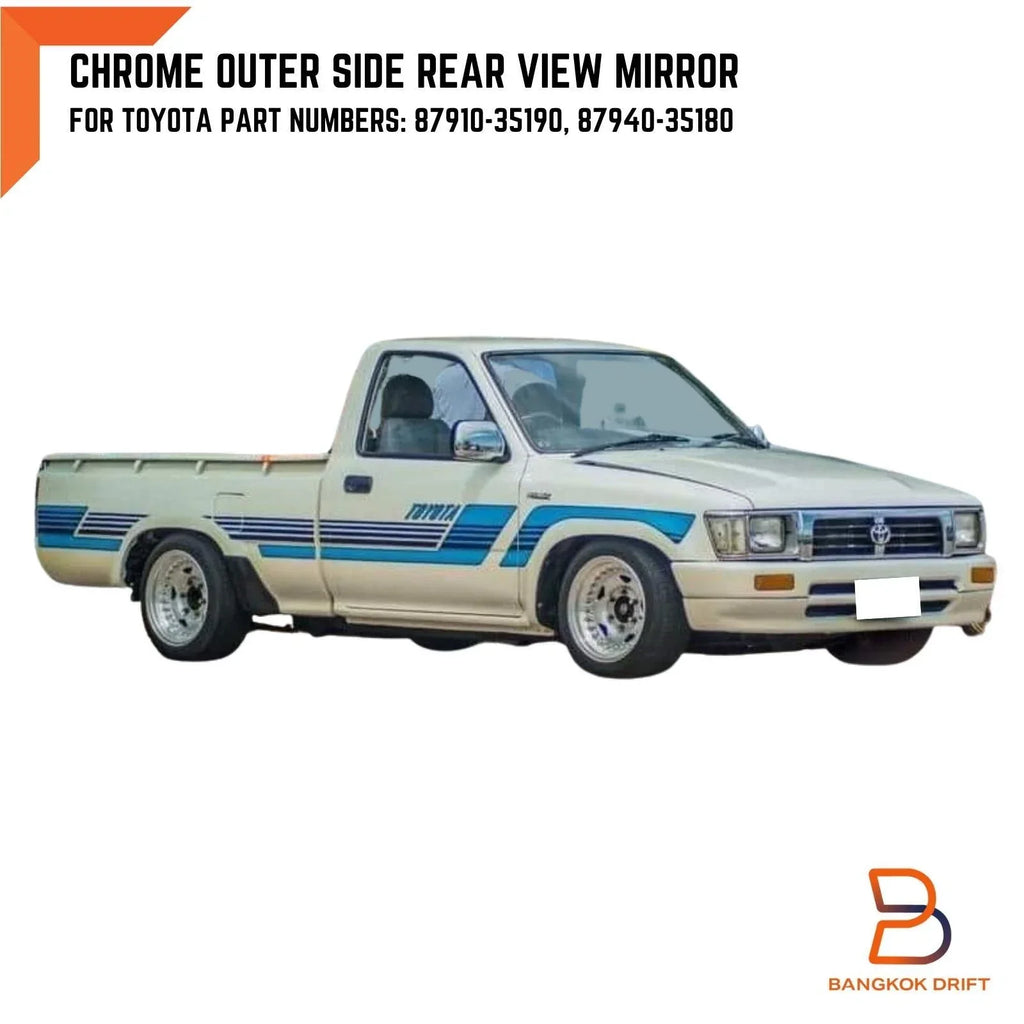Chrome Wing Door Side Mirror for Toyota Hilux MK3 4Runner Surf (88-97)