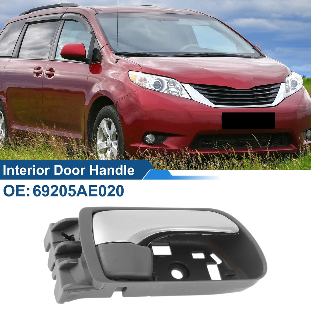 Front Driver Side Interior Door Handle for Toyota Sienna (2004–2010) Silver Tone