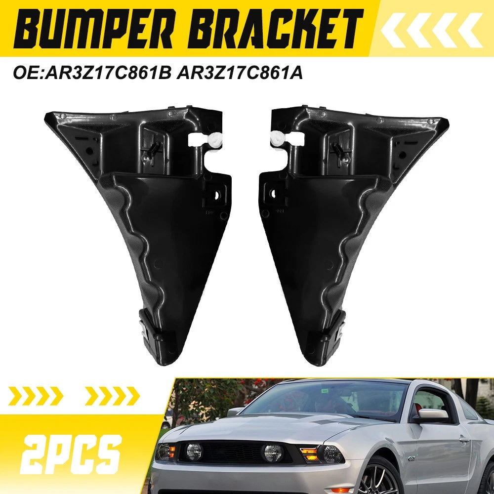 Set of 2 Front Bumper Cover Support Brackets for Ford Mustang (2010–2014)