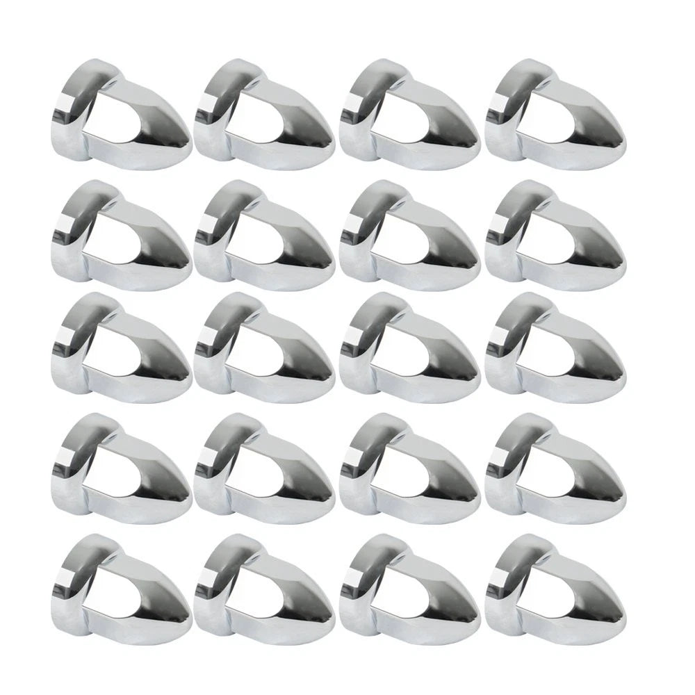 Set of 20 Chrome Lug Nut Covers for Semi Truck (33 mm)