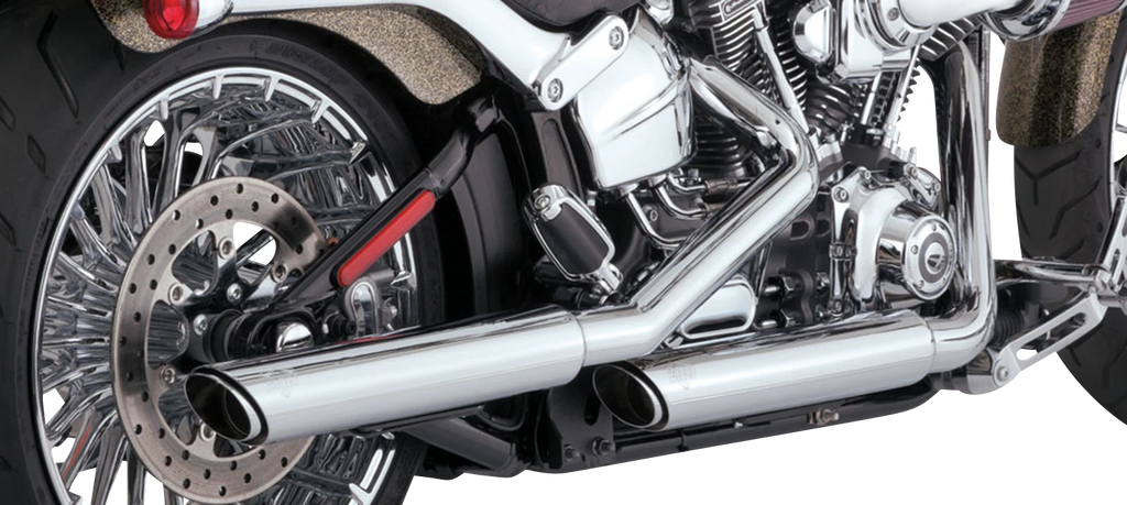 Vance & Hines 3" Twin Slash Slip-On Muffler - Chrome 16335 for Harley Davidson
