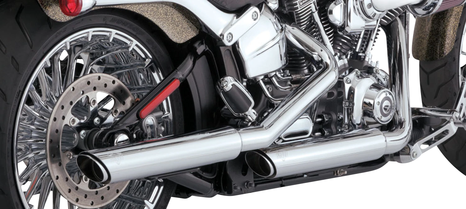 Vance & Hines 3" Twin Slash Slip-On Muffler - Chrome 16335 for Harley Davidson