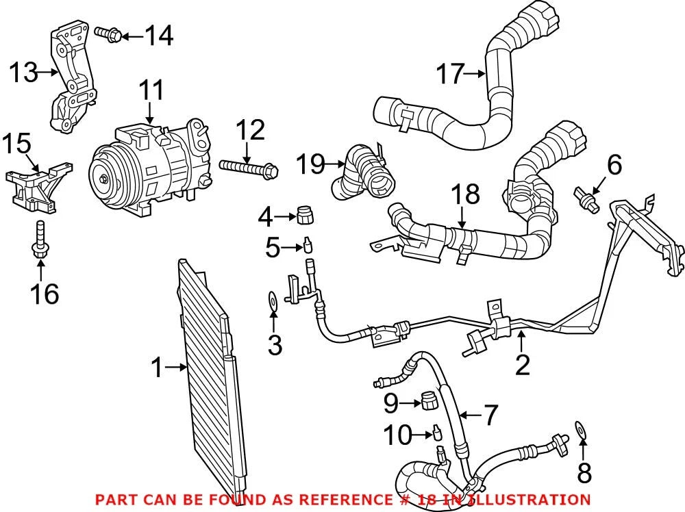 HVAC Heater Hose Assembly for Dodge (68197197AB)